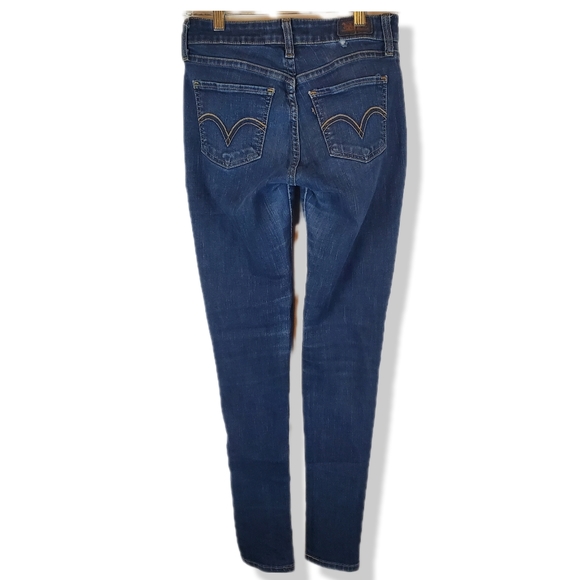 Womens Levi's 535 Medium Wash Stretch Leggings Pants Size 5M 29"inseam SHARP! - Picture 2 of 6